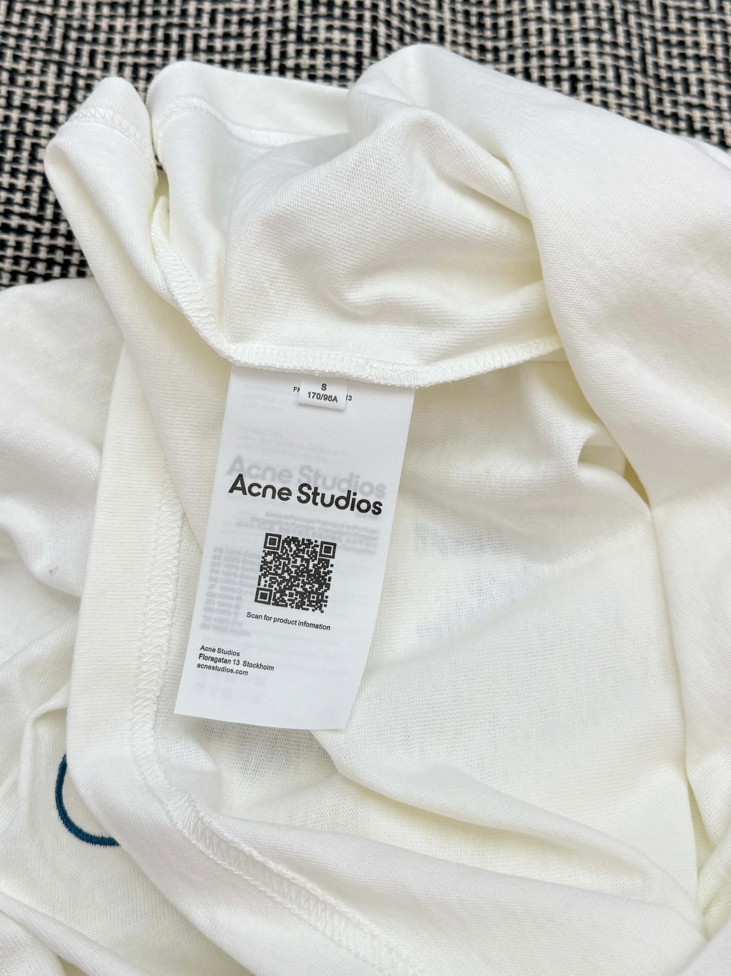 Acne Studios letter embroidery fake two piece T-shirt long sleeve XS/S/M/L